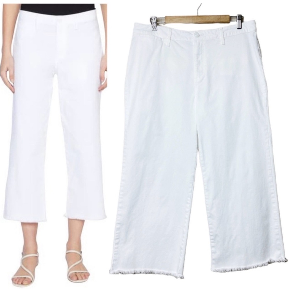 Sanctuary Standard Surplus White Wide Leg Cropped Pants SZ 28